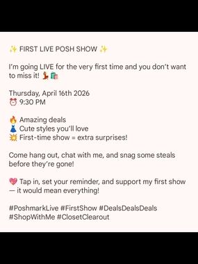 Poshmark Live Event Announcement - Blush Pink Text Graphic